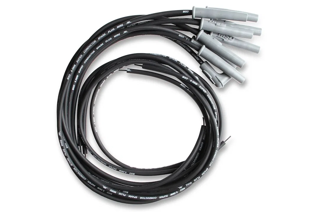31183 – MSD CO. Spark Plug Wire Set, Unassembled Black 8-1/2 Millimeter Silicone and Synthetic Helically Wound Copper...